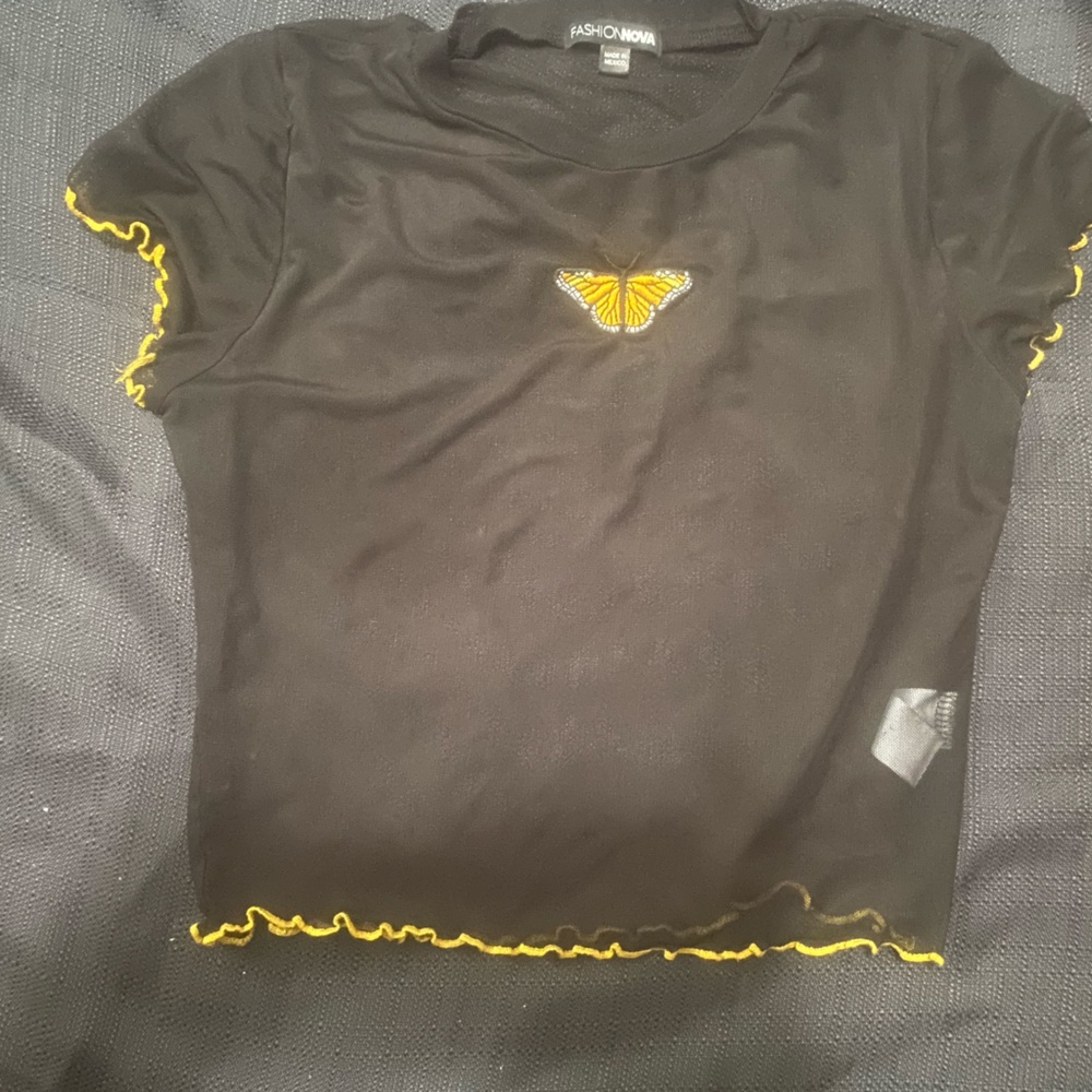 Fashion nova crop top see through